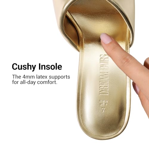 Image of DREAM PAIRS Women's Slip On Soft Comfort Dressy Mule Heels | Square Toe Stiletto Mule Sandals, Comfort Casual Formal Heeled Mules for Daily Wear, Date Night & Prom Occasions
