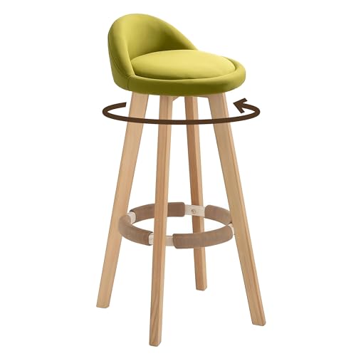 DODOSOSO �J�E���^�[�`�F�A ����80cm �ؐ� �w������t�� ��]�� - �u�i�ދr�� �N�b�V�������� ���u���t�� �n�C�X�c�[�� �L�b�`�� �J�E���^�[ �_�C�j���O �i���X �J�t�F�X ������ ������� �O���[��