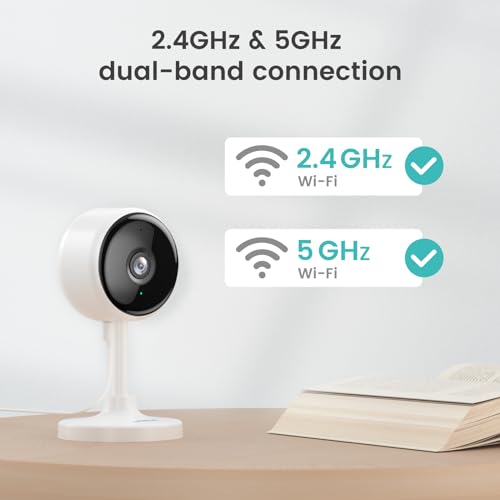 Litokam Indoor Security Camera: 2K, Night Vision, Pet Monitoring, Motion Detection, 2-Way Audio, WiFi, Alexa Compatible