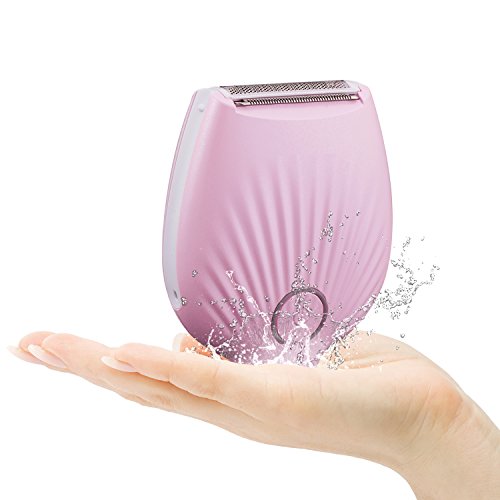 Mini Women Shaver, [Shell-shaped Design] Electric Lady Shaver Lady Razor Bikini Trimmer USB Rechargeable Stainless Steel Hair Removal from Leg, Armpit, Bikini with Smart Travel Lock for Wet&Dry Use