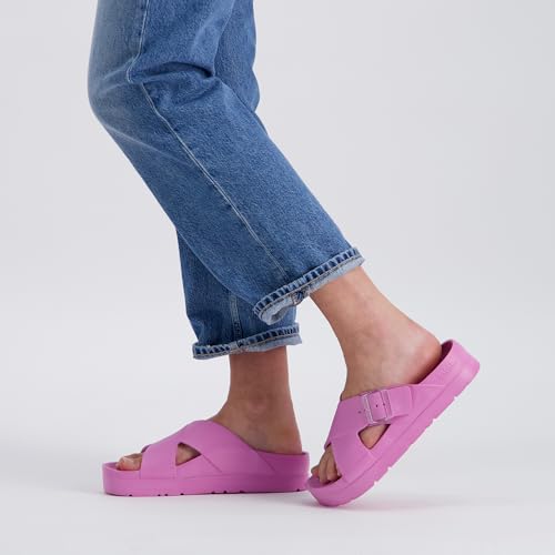 TOTES EVERYWEAR WOMEN'S CROSS BUCKLE SLIDE by totes - Used condition - Image 2