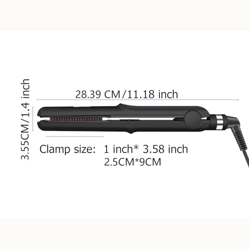 Plancha de Pelo Cerámica con Placas Turmalina 1 pulg miniatura 2
