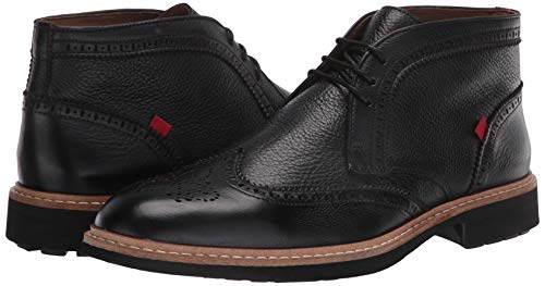 Marc Joseph New York Men's Leather Luxury Ankle Boot With Wingtip Detail, Black Grainy, 9 #TOP6