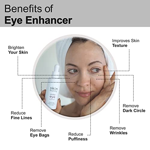 Skinbunny Under Eye Enhancer – No White Residue Anti Aging Eye Serum To Remove Eye Bags Wrinkles And Puffiness – Made In Uk Seen On Tv - Clinically Proven – 100 Applications - 3