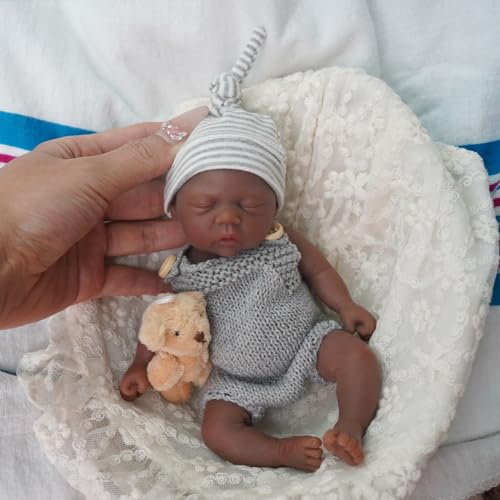 Muñeca Mini Reborn Silicona Realista 7 pulgadas miniatura 5