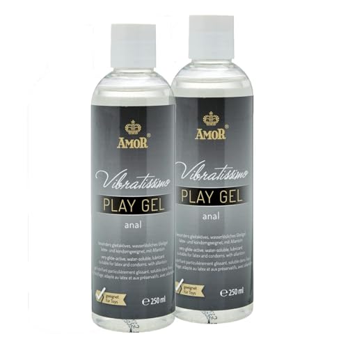 Vibratissimo Play Gel anale 2x250 ml | Lubrificante extra scivoloso | Gel lubrificanti a base acqua | per sexy toys in silicone e preservativi in lattice | water based lubrification