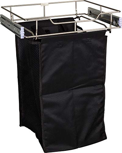 Hardware Resources Satin Nickel 14" Pullout Hamper (POHS-14SN)