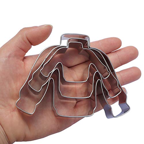 3 Piece Ugly Sweater Cookie Cutter Set - 4 1/5", 3 1/2", 2 1/2" - Christmas Winter Sweater Cookie Cutters #TOP2