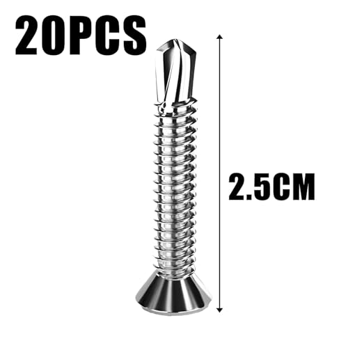 20 Tornillos Autoperforantes Acero Inoxidable M4.2 25mm miniatura 2