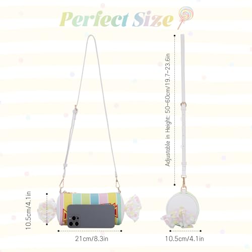 Oweisong Candy Purse for Women Novelty Unique Handbag Cute Fun Shape Rainbow Shoulder Crossbody Bag3