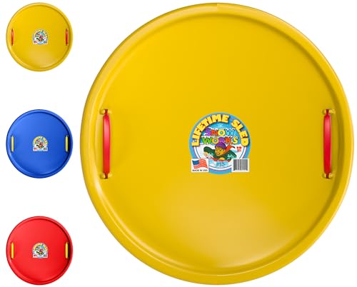 Snow Works 27" Lifetime Saucer Sled - Durable High-Density Plastic,