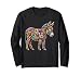 Flower Donkey farmer Floral Donkey Long Sleeve T-Shirt