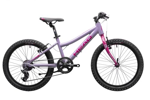 Head Lauren 1.6 - Bicicleta Infantil, 20', Marco de Aluminio, S-Ride 1x7, Frenos en V, niña, Morado/Rosa, Lauren 1.6