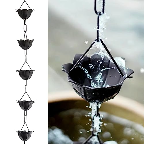 Remplacement de la descente de gouttière par une chaîne en alu design