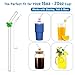 Cute Glass Straws with Bows Charms, Bent 8mm 9in Clear Borosilicate Reusable Drinking Straws with Handmade Colored Bows for Cocktail, Iced Coffee, Tumbler, Mason Jars, Party & Gift Set with Brush