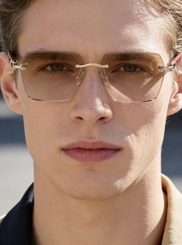 Image of Photochromic Glasses for Men&Women UV400 Clear to Dark Light-Adjusting Lenses Unisex Fotocromatic Glasses(3050)