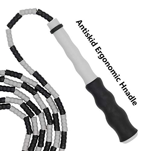Jump Rope, Amble Soft Beaded Segment Jump Rope - Tangle-Free For Keeping Fit, Training, Workout And So On - Adjustable For Men, Women And Kids - 9 Feet #TOP1