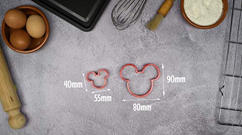 Goggly 3Y-QY1O-ATW5 Mickey Mouse Ears Set of 2 Cookie, Biscuit, Pastry, Fondant Cutter, Plastic