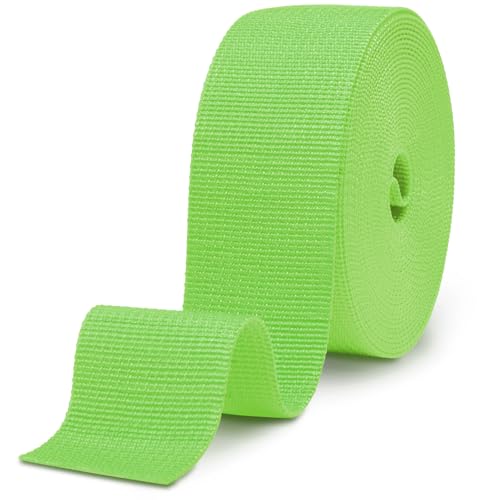 Image of CooBigo 12 Yards Webbing 1 inch & 1.5 inch & 2 inch Polypropylene Webbing Strap 1 Inch 1.5 Inch 2 Inch Wide Webbing Strapping for Bags /Lawn Chair /Pool Solar Cover DIY Crafting