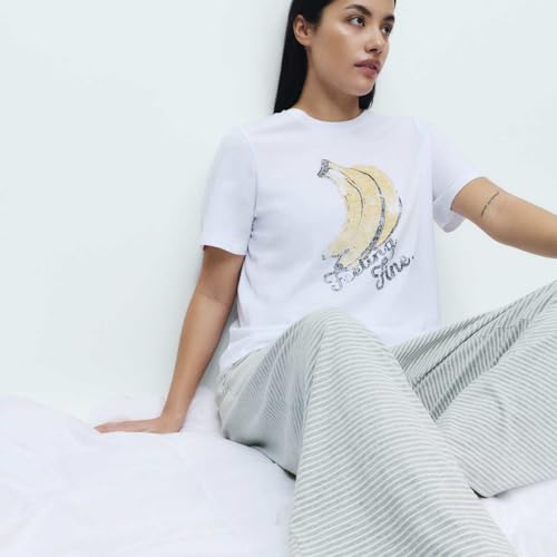 Image of Marks & Spencer Women Pure Cotton Printed Pyjama Set