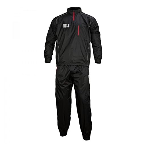 Title Platinum Prevail Rubberized Sauna Suit, Black, Medium