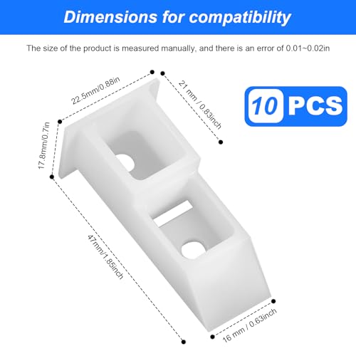 Window Sash Balance Top Guide, 60-617-XCP10, Top Sash Channel Balance Guide, Window Channel Balance Sash Cams Parts, Windows Sash Lock Balance Replacement for Window Balance System Repairs-Pack of 10 - Thumbnail 2