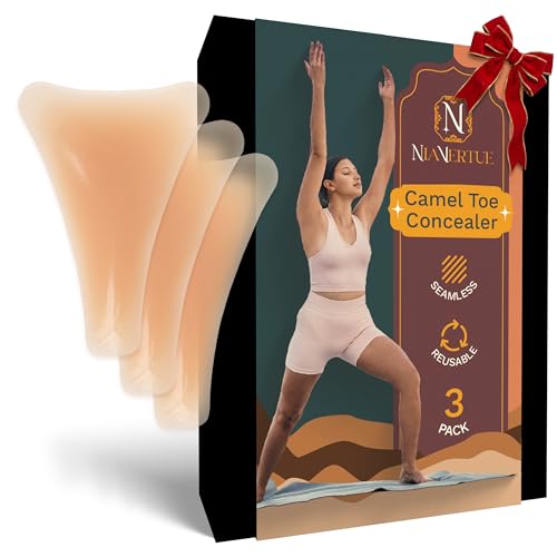 Camel Toe Concealer | Seamless Camel Toe Hider, Anti Camel Toe Cover Silicone Insert, No Camel Toe Underwear Guard, Cameltoe Concealer Cover, Camel Toe Stopper (3 Pack)