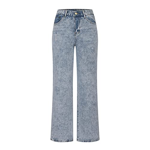 Womens High Waisted Pants Wide Leg Denim Jeans Y2K Teen Girls Trendy Straight Loose Baggy Trousers Vintage Streetwear3