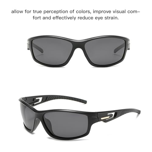 Srliya Fit Over Glasses Sunglasses for Men Women, Night Vision Driving Glasses Black Frame Gray Lens2
