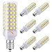 E12 LED Bulb Dimmable 7W Equivalent to E12 Halogen Bulb 60W, Daylight White 6000K T3/T4 Base E12 Candelabra Bulbs for Ceiling Fan, Chandelier, Indoor Decorative Lighting, AC 110V/120V/130V (6 Pack)