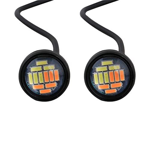 Image of AllExtreme EXLPL02 9W License Number Plate LED Light Low Power Consumption Universal Fit Energy Efficient & Bright for Car & Bikes (Amber & White, 2 Pcs)