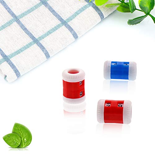 Plastic Knit Counter Knitting Crochet Stitch Marker Row Counter - 5 Large Size - Blue and Red