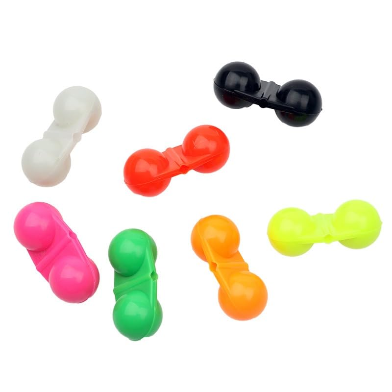 Set de 70 piezas de cascabeles dobles para pesca en 7 colores miniatura 1