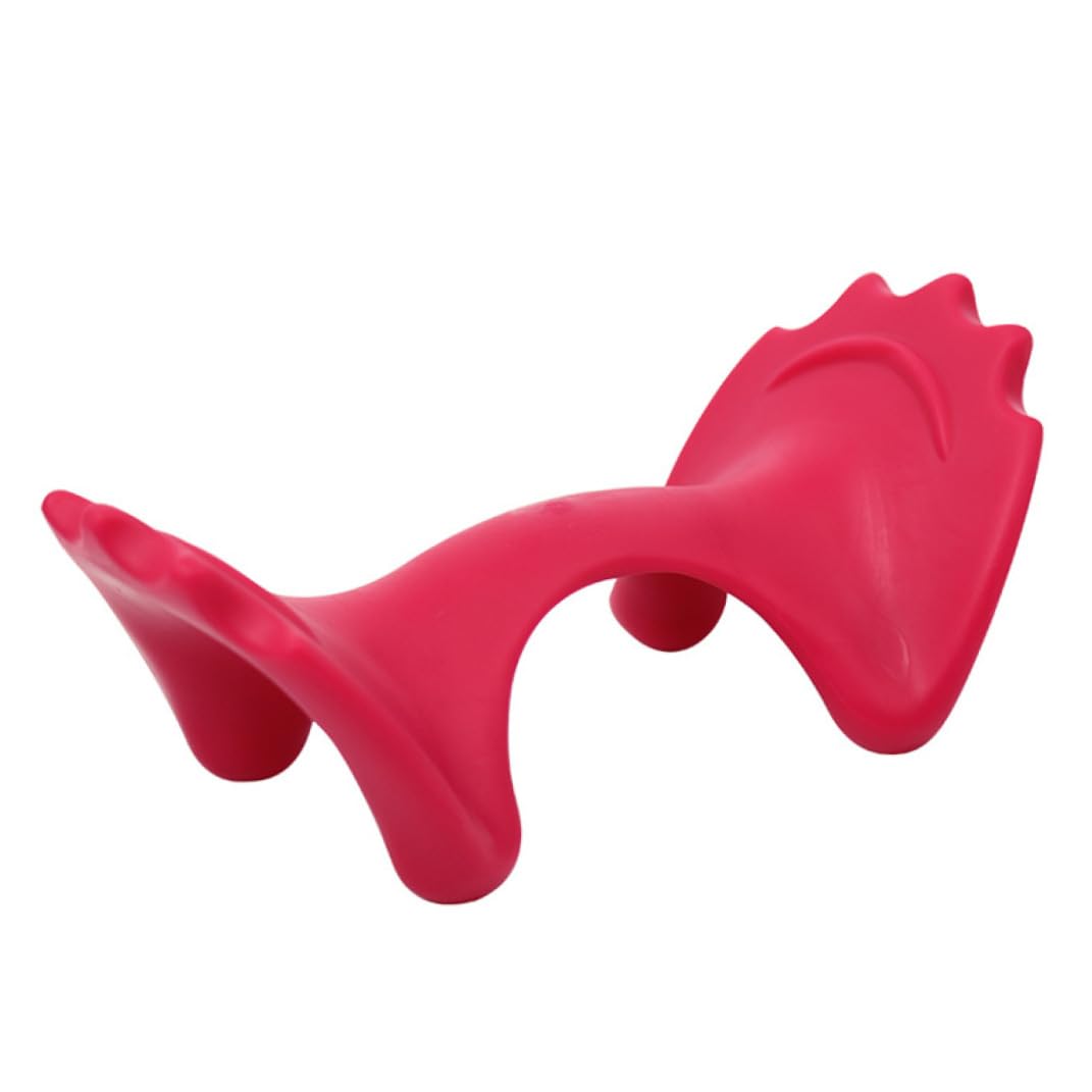 Masaje de cuello, herramienta de masaje de cuello manual de 4 puntos Masajeador cervical Masajeador portátil de presión personalizable para cabeza/pierna/espalda/hombro(rojo)