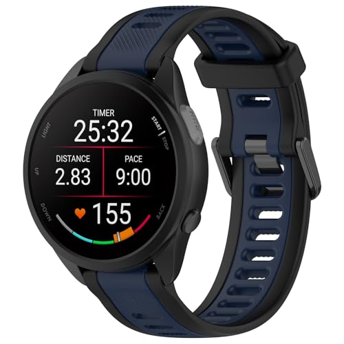 �Ή�Garmin Forerunner 165/Forerunner 165 Music�r���v�����x���g�A�X�|�[�c�o���h �V���R�����o�C�J���[�ւ��o���h �_�炩�� �x���g�y�� �h�� �ʋC�h�� �j���ʗp ���F�I�� (�u���b�N/�_�[�N�u���[)