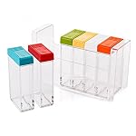 Spice Shaker, 6 Pcs Seasoning Rack Spice Pots Storage Container - Image 3