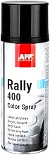 APP Rally 400 Color Spray - Pintura spray negro brillo | Pintura para coche, madera, metal | Spray pintura negra para para todo tipo de superficies, alta cobertura | 400 ml