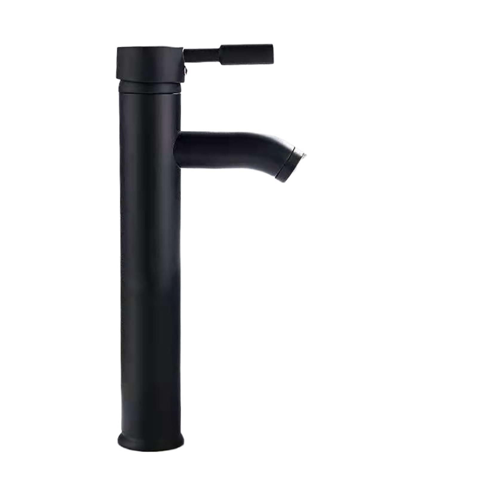 Basin Tap Hot and Cold Basin Faucet On-Counter Under-Counter Bathroom Washbasin for(Black-h,G1/2)