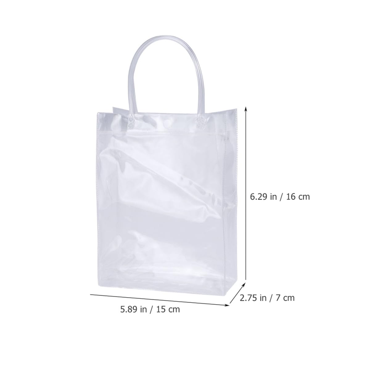BIUDECO 24 Pezzi Sacchetti Regalo Trasparenti Manico in Pvc Riutilizzabili Pratici per Confezioni Regalo e Negozi di Shopping Multifunzione