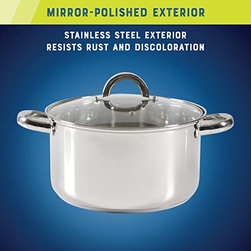 Oster Sangerfield 12-Piece Stainless Steel Cookware Set With Kitchen Tools, Non-Stick Pots and Pans, Durable Oven Safe Cookware for Home Cooking by Oster - Image 4