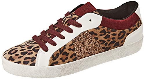 Geox D Warley A, Sneakers Donna, Marrone/Bianco