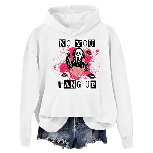 No You Hang Up Scream - Sudadera con capucha y cuello con capucha, no you Hang Up Scream, blanco, 3XL