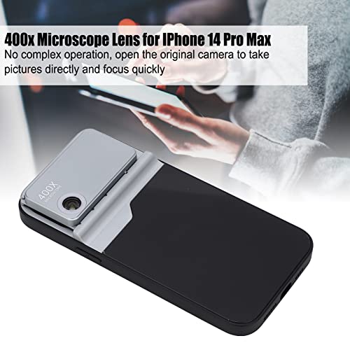Image of 400X Microscope Kit, Mobile Phone Microscope Len for 14 Pro, Smartphone Microscope for Adults Kids, with LED Light, Easy to Install