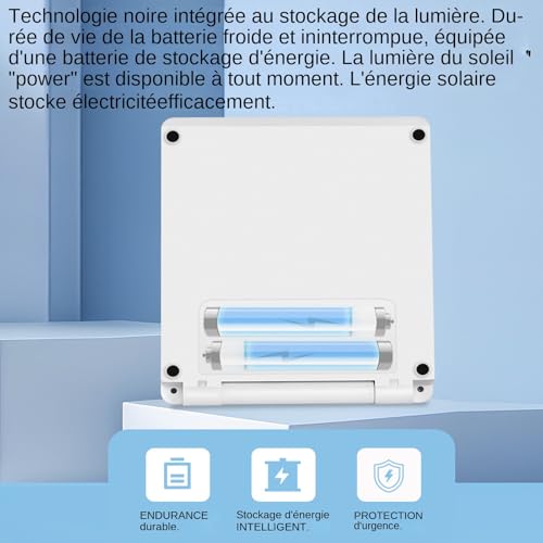 Ventilateur Solaire Rafraîchissant Haut de Gamme à 3 Vitesses et Éclairage LED