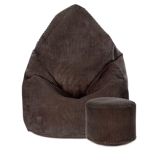 DreamRoots Sitzsack Cord Kinder Sitzsäcke Mädchen Jungen 70x70x105cm -...