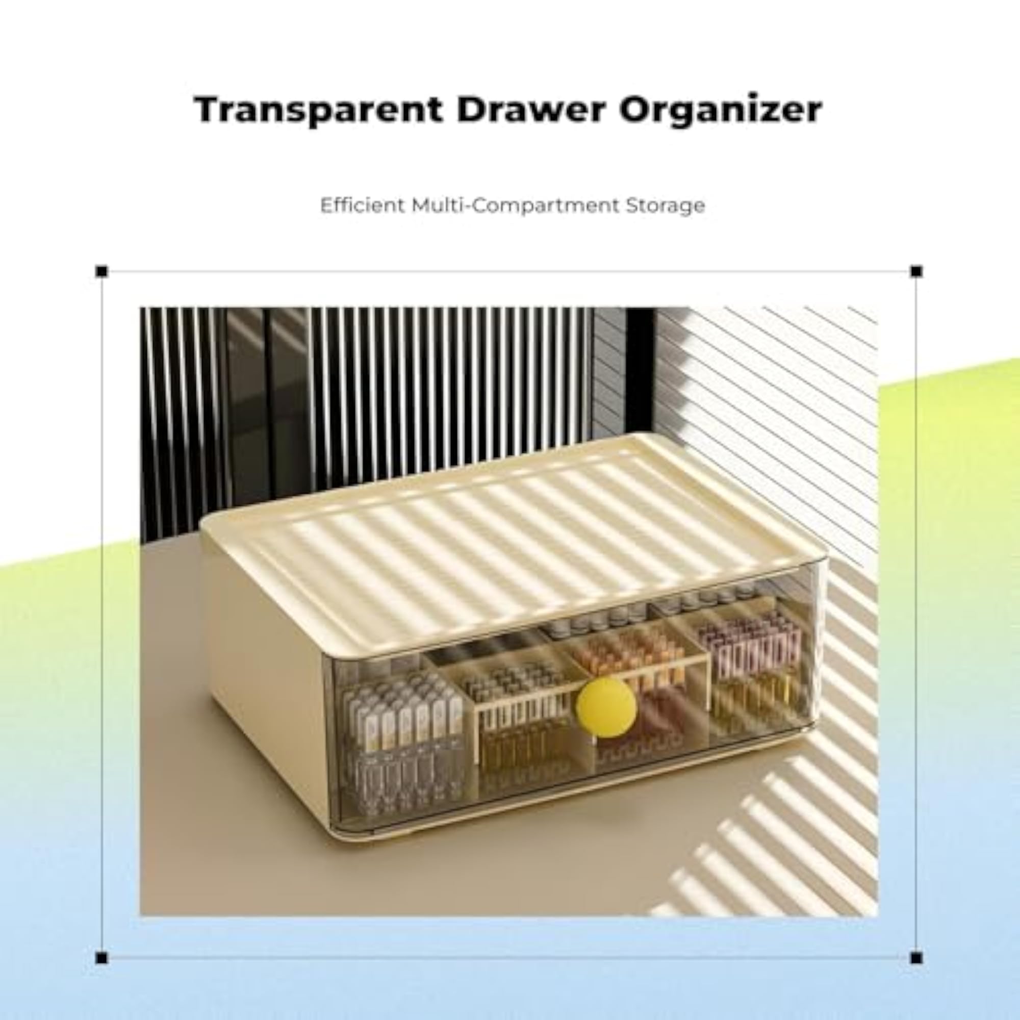 Large Capacity Clear Makeup Organizer, 16 Grids for Vanity