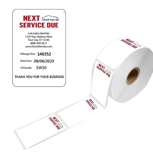 Oil Change Thermal Label Printer Check Your Oil Thermal Stickers...