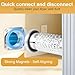 Magnetic Dryer Vent Coupling Connector Kit DV180 - Airtight Seal Quick Connect System with 4