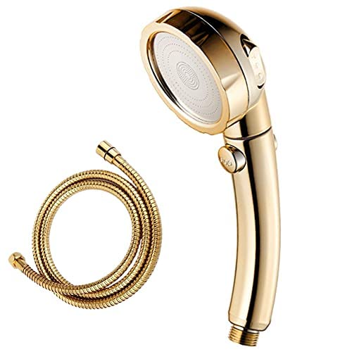 ZAP Exotic Handheld Shower set High Pressure Detachable Shower Head with Hand Spray & ON/OFF Pause Switch & 3 Spray Setting Showerhead with 1.5m Long Hose & Shower Stand wall Mounted (Gold) (B09HK1G152) Amazon Price History, Amazon Price Tracker