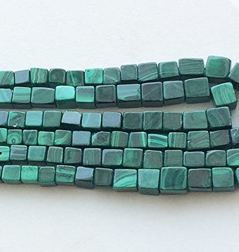 Malachite naturelle perles cubes 5-8mm pour la création de bijoux artisanaux